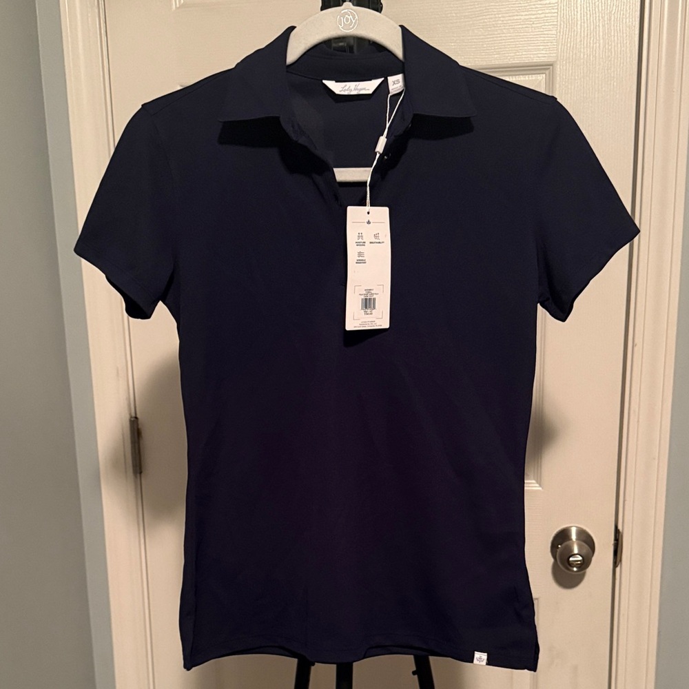 Lady Hagen Women's Navy Polo Shirt NWT